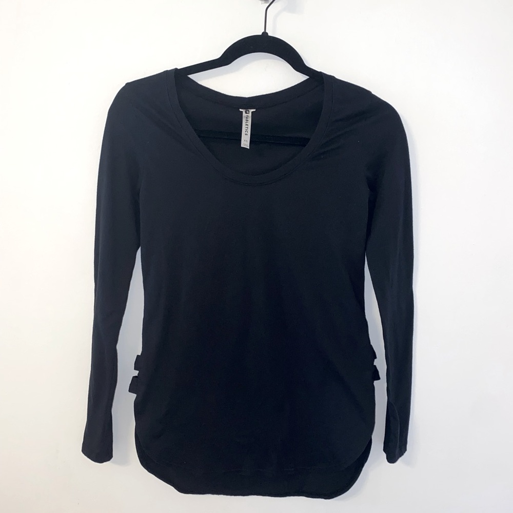 Fabletics Black Longsleeve Athleisure Top